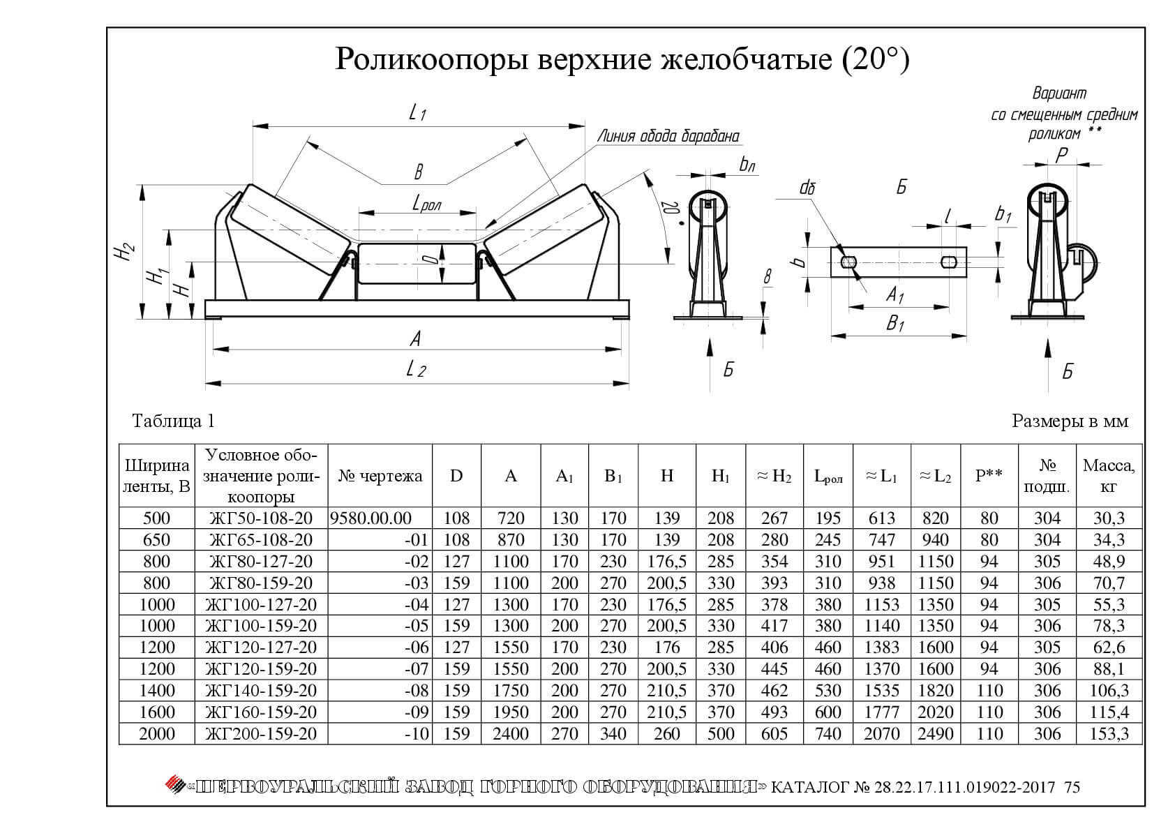 Ролик ленточного конвейера чертеж